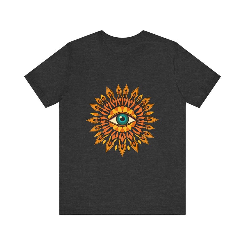 Psychedelic Eye Surrounded By Psychedelic 70s Retro T-Shirt, Psychedelic 70s Tee, Groovy Hippie Gift image 11