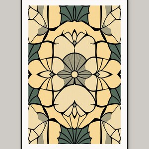 Art Deco Geometric Pattern Printable Wall Art, Digital Download, Instant Download Print Set image 2