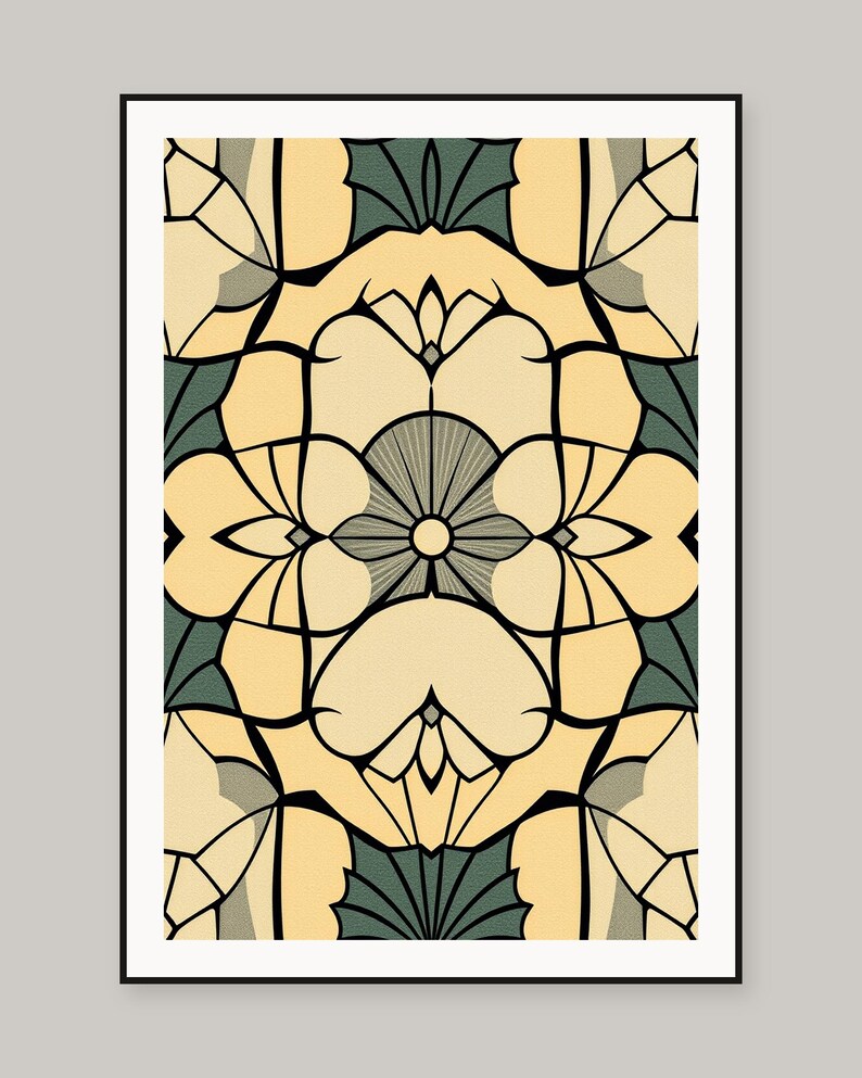 Art Deco Geometric Pattern Printable Wall Art, Digital Download, Instant Download Print Set image 2