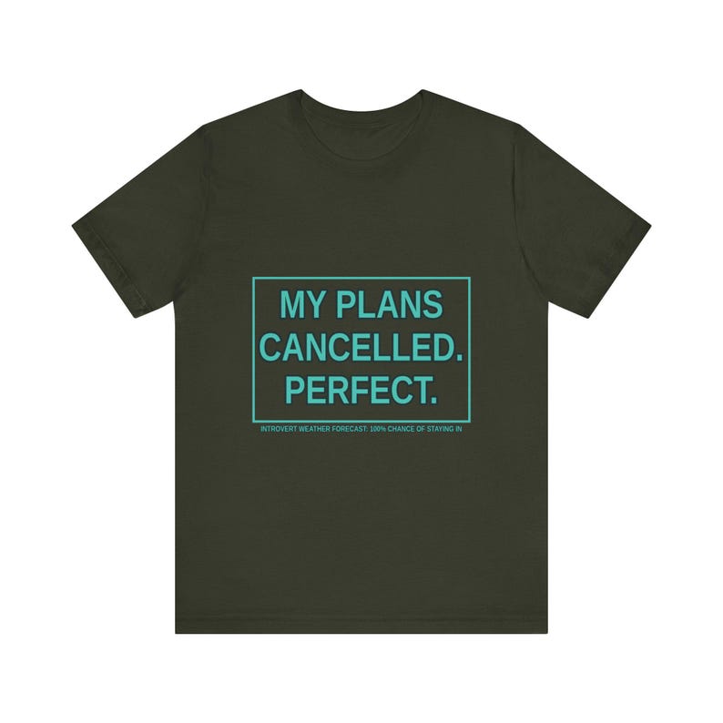 Rolig introvert t-shirt: Mina planer inställda, antisocial humor t-shirt bild 8