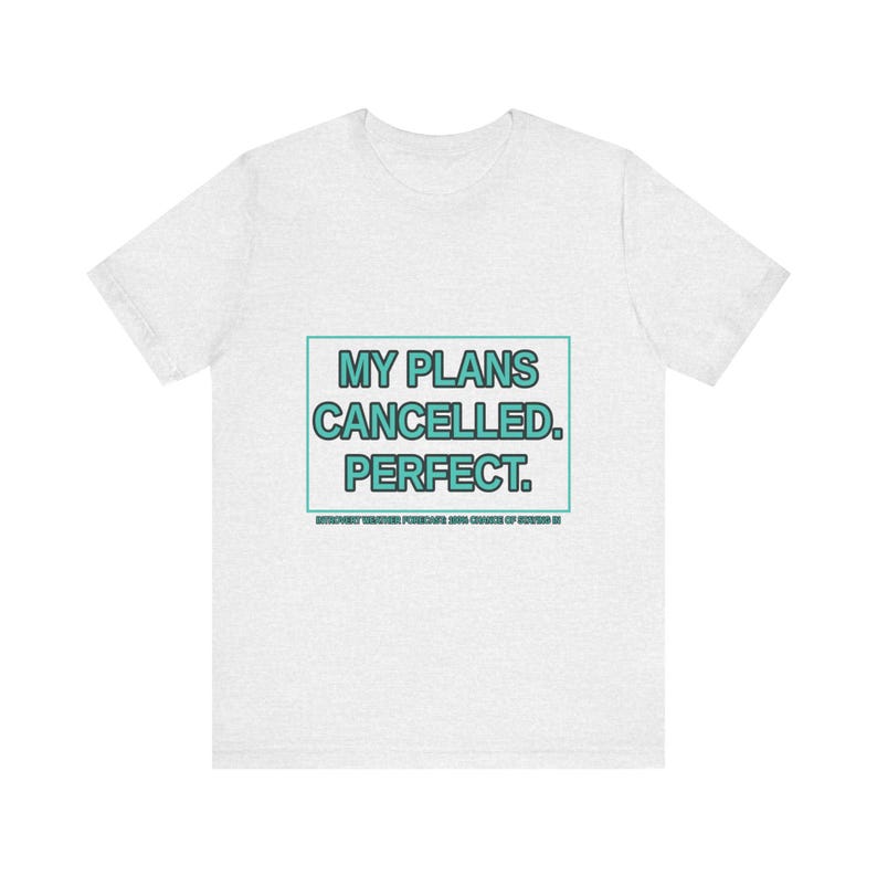Rolig introvert t-shirt: Mina planer inställda, antisocial humor t-shirt bild 2