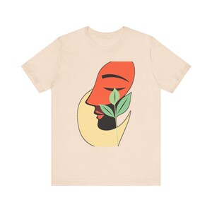 Abstract One Line Face Abstract Art T-Shirt, Abstract Art Tee, Modern Art Gift image 5