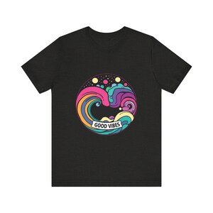 Groovy Rainbow Waves Rolling Psychedelic 70s Retro T-Shirt, Psychedelic 70s Tee, Groovy Hippie Gift image 7