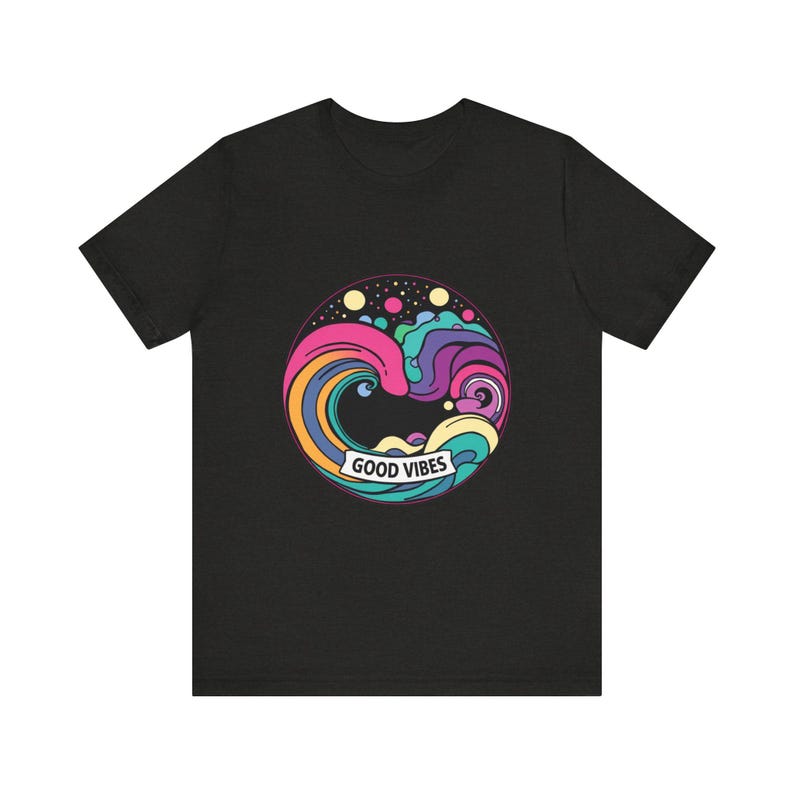 Groovy Rainbow Waves Rolling Psychedelic 70s Retro T-Shirt, Psychedelic 70s Tee, Groovy Hippie Gift image 7