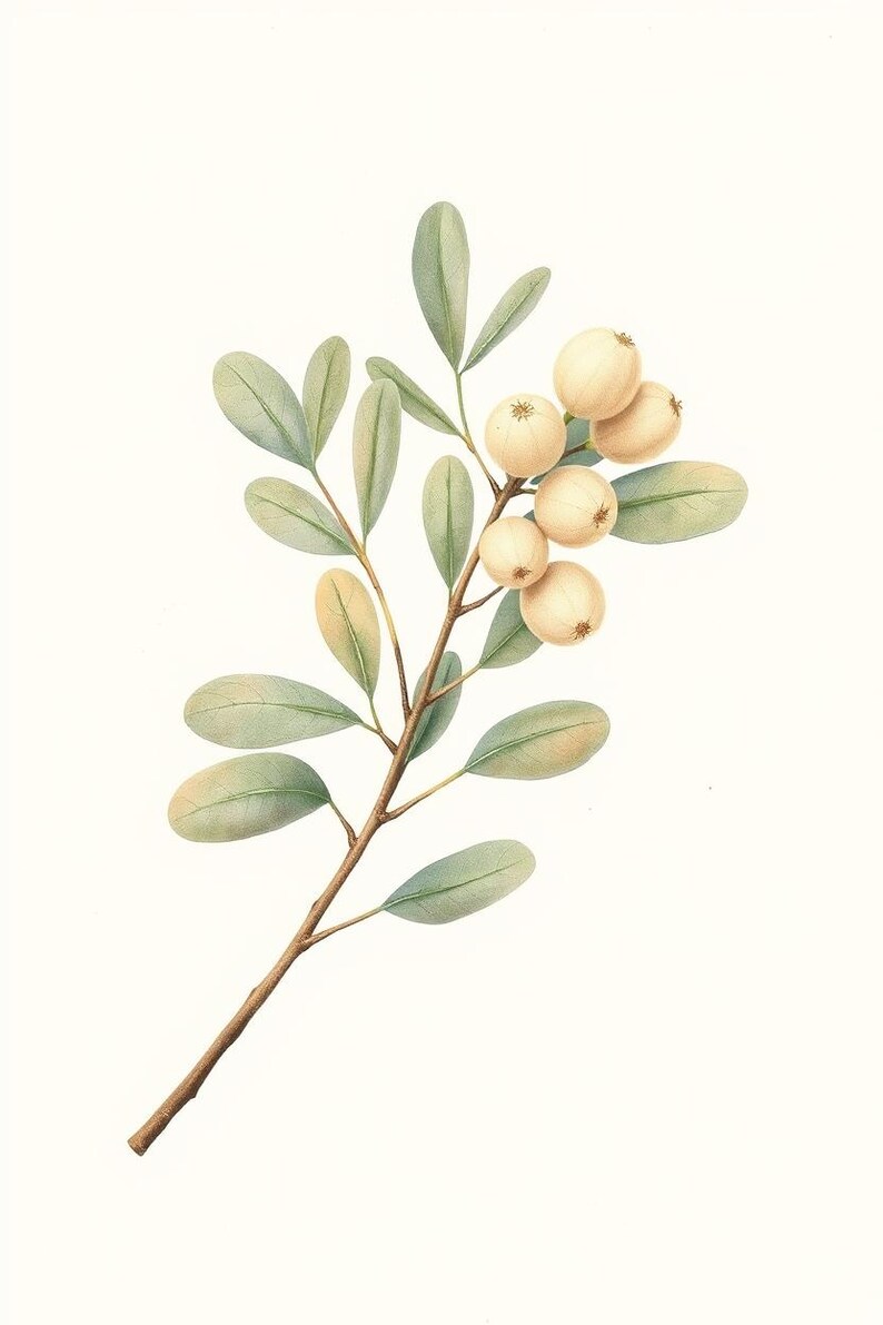Eucalyptus Botanical Print Set, Sage Green Wall Art, Printable Digital Download, Vintage Plant Illustration image 1