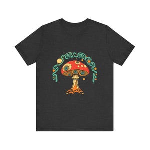 Psychedelisches 70er-Jahre-Retro-T-Shirt mit wirbelnden Pilzaugen, psychedelisches 70er-Jahre-T-Shirt, cooles Hippie-Geschenk Bild 11