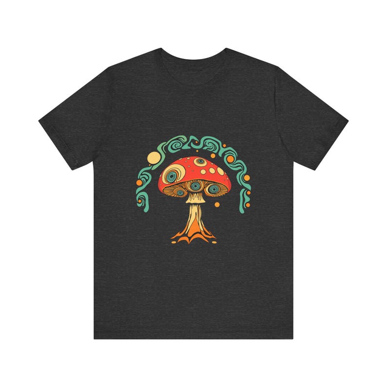 Psychedelisches 70er-Jahre-Retro-T-Shirt mit wirbelnden Pilzaugen, psychedelisches 70er-Jahre-T-Shirt, cooles Hippie-Geschenk Bild 11