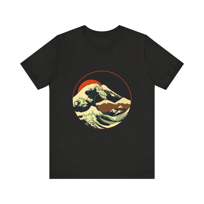 T-Shirt mit Motiv der Großen Welle (Ukiyo-e-Stil), japanisches Kunst-T-Shirt, Geschenkidee für japanische Kunst Bild 7