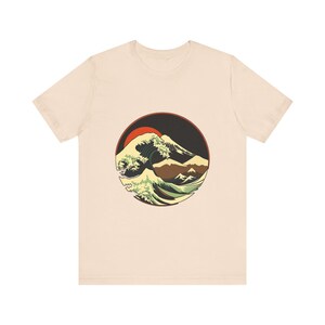T-Shirt mit Motiv der Großen Welle (Ukiyo-e-Stil), japanisches Kunst-T-Shirt, Geschenkidee für japanische Kunst Bild 5