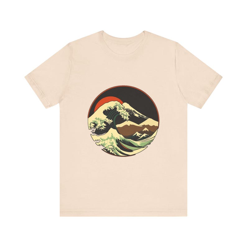 T-Shirt mit Motiv der Großen Welle (Ukiyo-e-Stil), japanisches Kunst-T-Shirt, Geschenkidee für japanische Kunst Bild 5