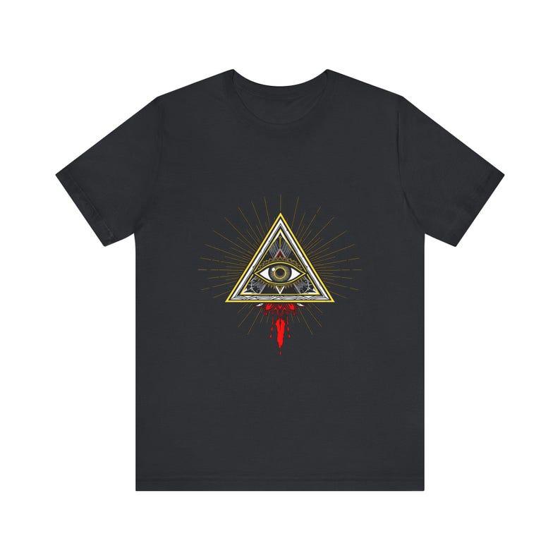 T-Shirt mit dem Motiv des allsehenden Auges – himmlische Mystik, mystisches Geschenk Bild 4