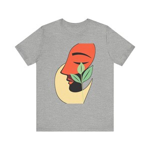 Abstract One Line Face Abstract Art T-Shirt, Abstract Art Tee, Modern Art Gift image 10