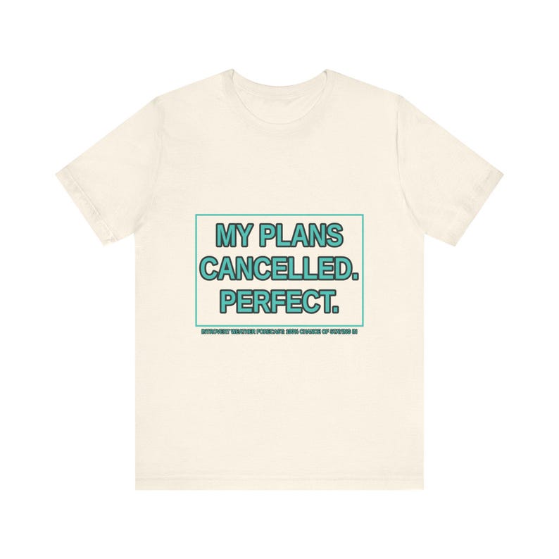 Rolig introvert t-shirt: Mina planer inställda, antisocial humor t-shirt bild 4