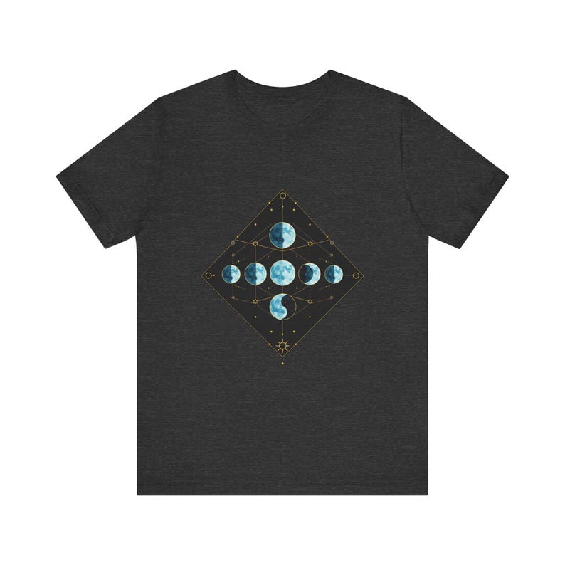 T-Shirt mit Mondphasen-Motiven, himmlisch-mystisches Geschenk Bild 5