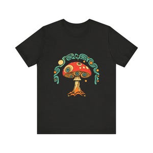 Psychedelisches 70er-Jahre-Retro-T-Shirt mit wirbelnden Pilzaugen, psychedelisches 70er-Jahre-T-Shirt, cooles Hippie-Geschenk Bild 7