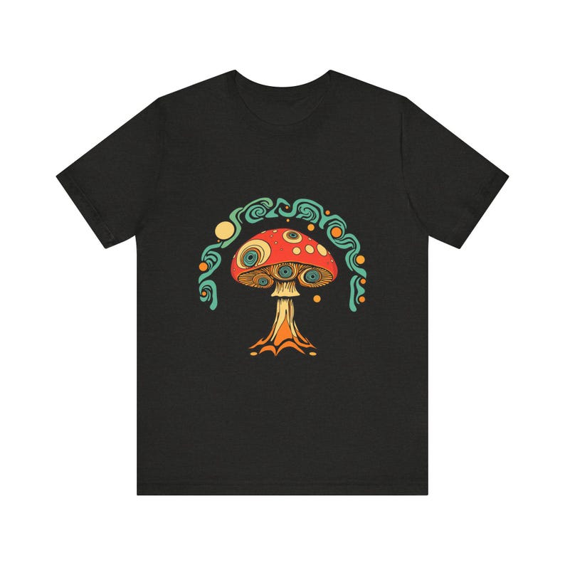 Psychedelisches 70er-Jahre-Retro-T-Shirt mit wirbelnden Pilzaugen, psychedelisches 70er-Jahre-T-Shirt, cooles Hippie-Geschenk Bild 7