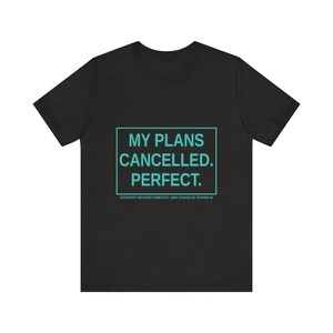 Rolig introvert t-shirt: Mina planer inställda, antisocial humor t-shirt bild 7