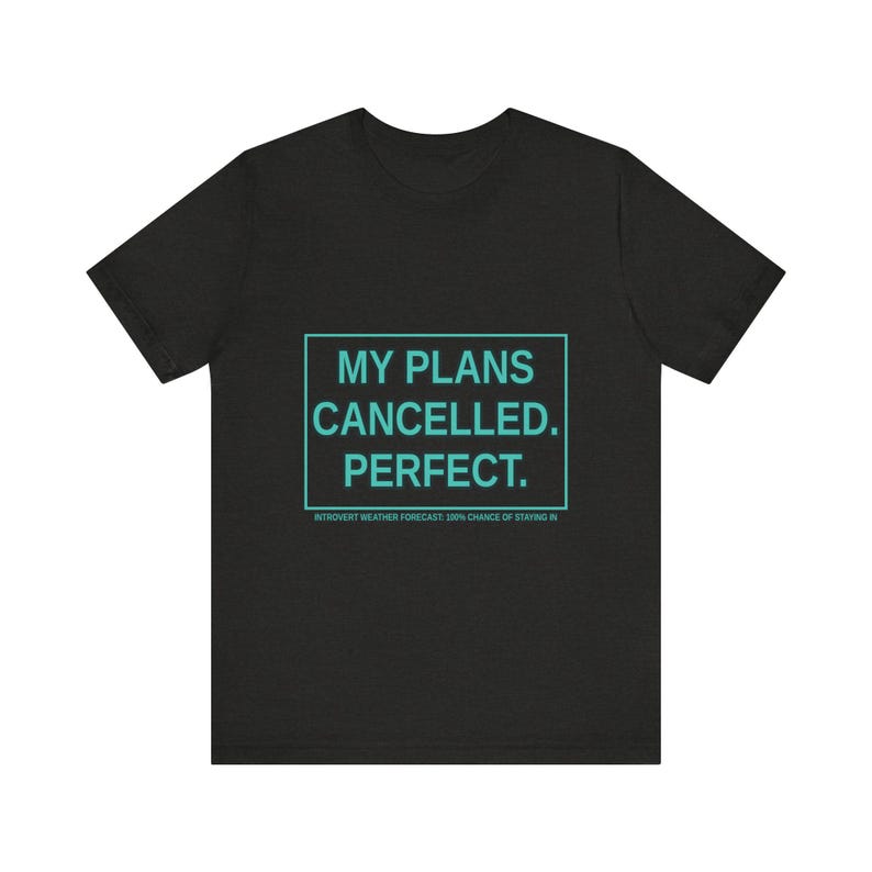 Rolig introvert t-shirt: Mina planer inställda, antisocial humor t-shirt bild 7