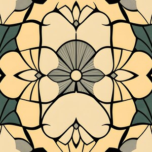 Art Deco Geometric Pattern Printable Wall Art, Digital Download, Instant Download Print Set image 3