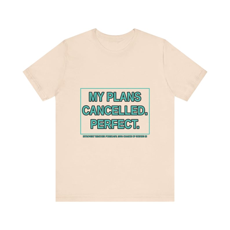 Rolig introvert t-shirt: Mina planer inställda, antisocial humor t-shirt bild 5