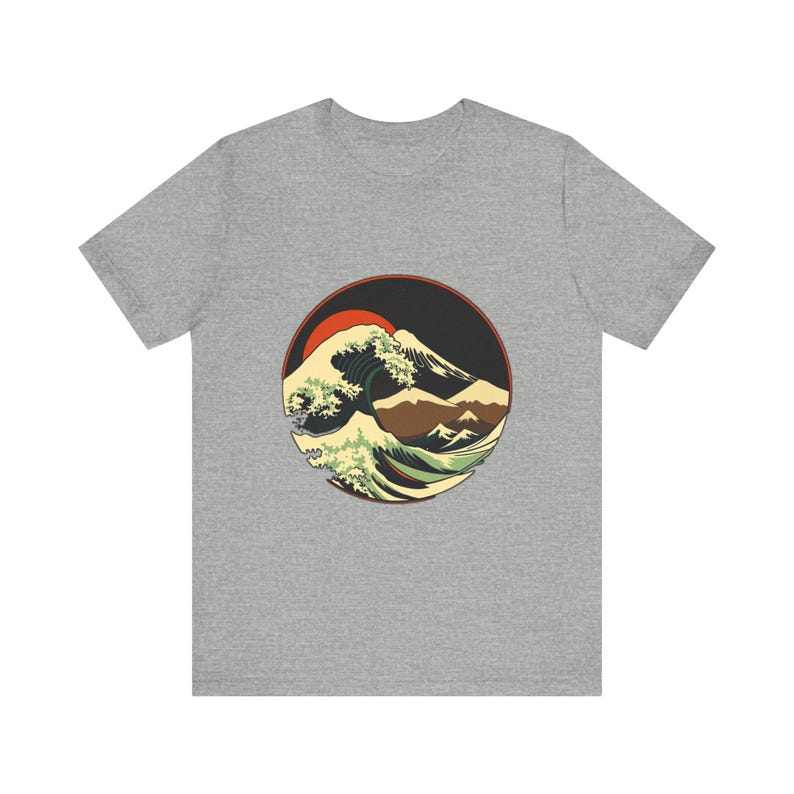 T-Shirt mit Motiv der Großen Welle (Ukiyo-e-Stil), japanisches Kunst-T-Shirt, Geschenkidee für japanische Kunst Bild 10