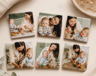 Custom Baby Photo Magnets | First Year Milestone Keepsake