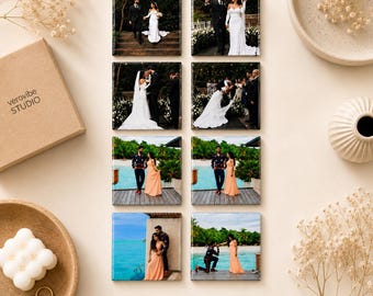Custom Couple Photo Magnets | Anniversary Keepsake Gift