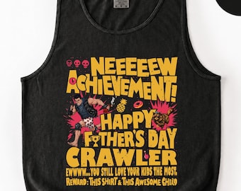 Dungeon Crawler Carl Father's Day Tank Top Comfort Colors, Happy Father's Day Crawler Tank Top, Dad Achievement Tank Top, LitRPG Dad Gift