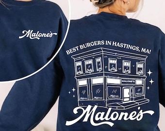 Malone's Best Burgers In Hastings T-Shirt, Malone's Bar Off Campus Tee Shirt, Briar University Sweatshirt, Hockey Romance Bookish Tee