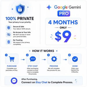 Gemini Pro 4 månaders prenumeration | Google AI Premium | Veo 3 AI-video- och bildgenerering | 5 TB molnlagring | YouTube Lite bild 2