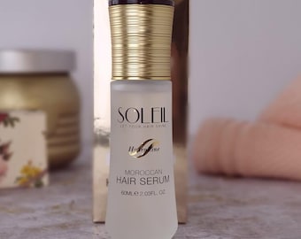 Moroccan Argan Hair Serum – Nourishing Frizz Control – Smooth & Shiny Hair Treatment