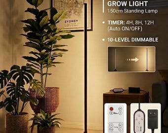 Full Spectrum Plant Grow Light for Indoor Plants, 280 LED Grow Light with RF Remote, 150cm Floor Stand, AU Plug