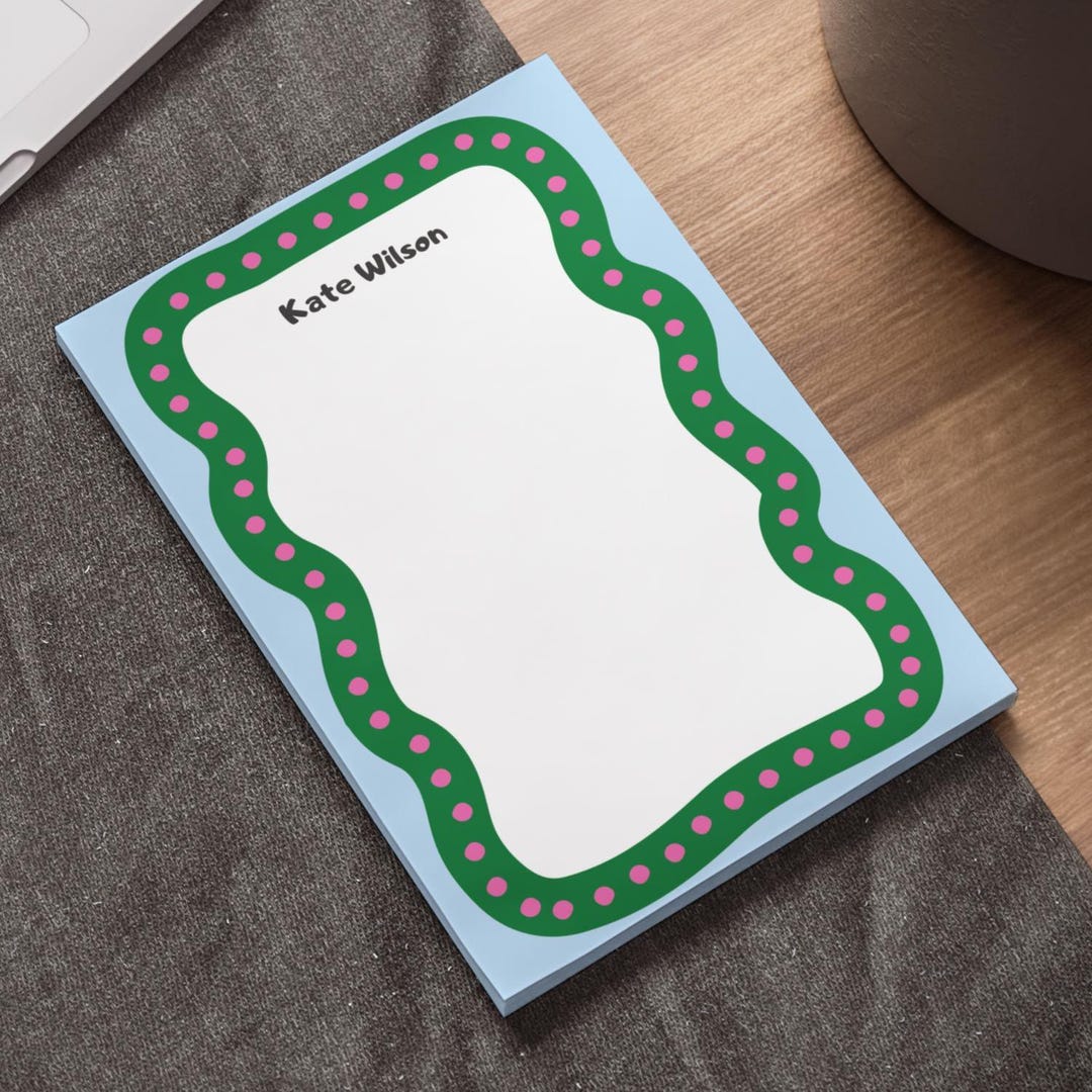 Colorful Border Notepad, Personalized Stationery, Custom Stationery ...