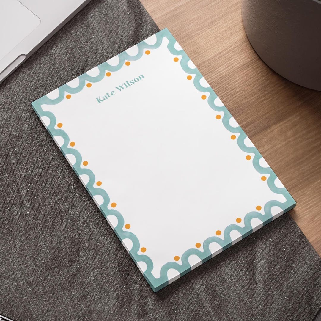 Colorful Border Notepad, Personalized Stationery, Custom Stationery ...