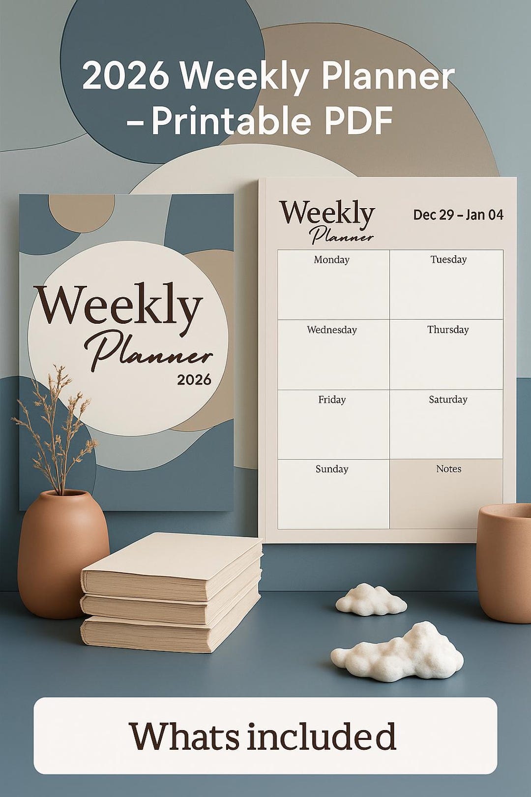 2026 Weekly Planner Printable – Minimal Design (digital Download) - Etsy