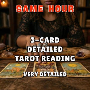 3 Card Tarot Reading, Same Hour, Fast Answer, Past, Present, Future, Love & Career Insight, Accurate Psychic Prediction, Honest Medium
