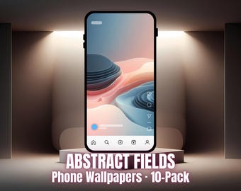 Paquete de fondos de pantalla de campos abstractos para teléfono: 10 fondos de pantalla de bloqueo modernos (descarga digital)