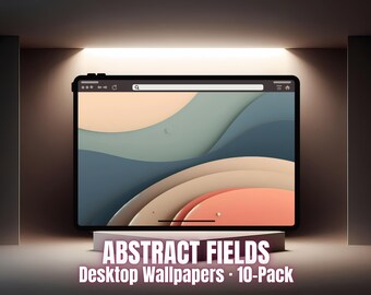 Paquete de fondos de pantalla de campos abstractos: 10 fondos modernos (descarga digital)