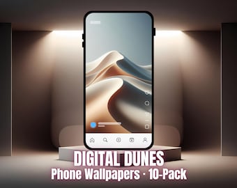 Paquete de fondos de pantalla de Digital Dunes para teléfono: 10 fondos minimalistas para la pantalla de bloqueo (descarga digital)