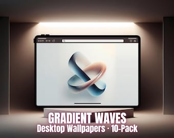 Paquete de fondos de pantalla de ondas degradadas: 10 fondos suaves (descarga digital)