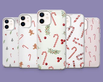 Candy Cane TPU Phone Case, Winter Holiday Sweet Design