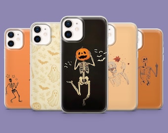 Skeleton Phone Case, Autumn Cover for iPhone 17, 16 Pro, 15, 14, 13, 12, Samsung S26, S25, S24, S23, S22, A17, Pixel 10A, 10, 9A