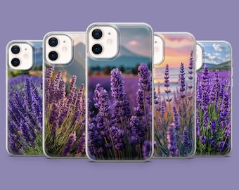Lavendelfärgat mobilskal naturfärgat för iPhone 17, 17Pro, 16, 15, 14, 13, Samsung S25 S24Fe, S23, A16, A56, Pixel 10Pro, 9