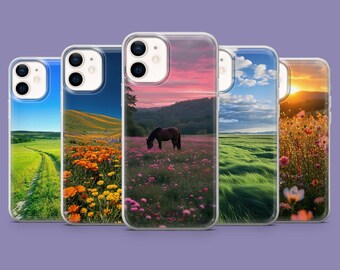Field Phone Case, Calm Cover for iPhone 17, 17Pro, 16, 15, 14, 13, Samsung S25 S24Fe, S23, A16, A56, Pixel 10Pro, 9