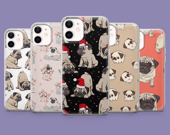 Pug Phone Case Pet Cover for iPhone 17, 17Pro, 16, 15, 14, 13, Samsung S25 S24Fe, S23, A16, A56, Pixel 10Pro, 9