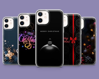 Merry Christmas Phone Case, Elegant TPU Gel Cover for iPhone 17, 17Pro, 16, 15, 14, 13, Samsung S25 S24Fe, S23, A16, A56, Pixel 10Pro, 9