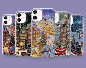 Winter Wonderland Phone Case, Elegant Holiday Print
