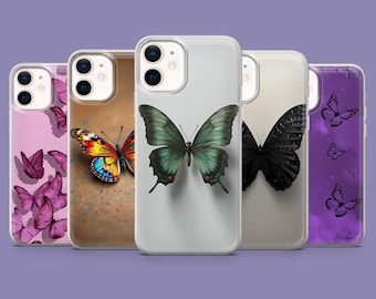 Butterfly Phone Case Butterflies Cover for iPhone 17, 17Pro, 16, 15, 14, 13, Samsung S25 S24Fe, S23, A16, A56, Pixel 10Pro, 9