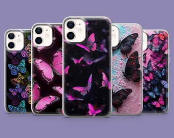 Colorful Butterfly Phone Case, Rainbow Insect Design