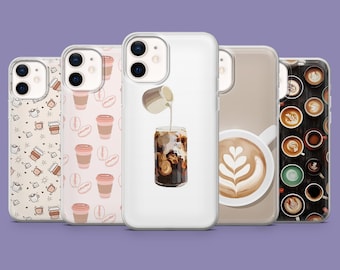 Capuchino Phone Case, Coffee Cover for iPhone 17, 17Pro, 16, 15, 14, 13, Samsung S25 S24Fe, S23, A16, A56, Pixel 10Pro, 9